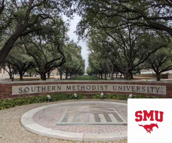 Southern Methodist University campus and logo