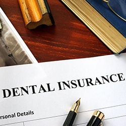 dental insurance form on table 