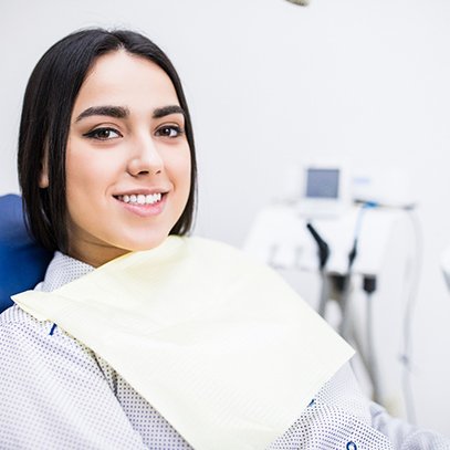 a smiling dental patient