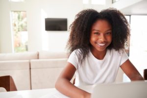 smiling teenage girl